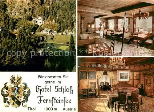 AK / Ansichtskarte Nassereith Hotel Schloss Fernsteinsee Gastraeume Nassereith