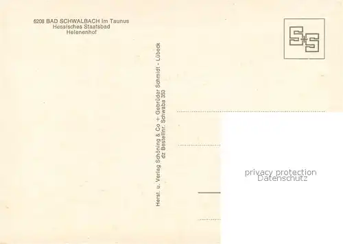 AK / Ansichtskarte Bad_Schwalbach Helenenhof Hessisches Staatsbad Bad_Schwalbach