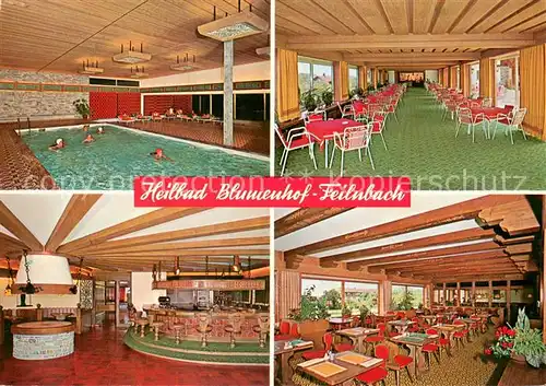 AK / Ansichtskarte Bad_Feilnbach Heilbad Blumenhof Hallenbad Speisesaal Bar Bad_Feilnbach