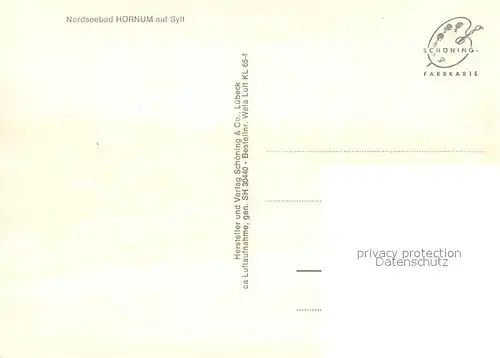 AK / Ansichtskarte Hoernum_Sylt Fliegeraufnahme Hoernum Sylt