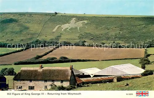 AK / Ansichtskarte Weymouth_Dorset Hill Figure of King George III 