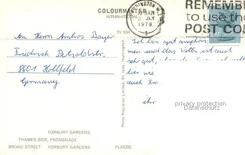 AK / Ansichtskarte Reading Forbury Gardens Thames Side Promenade Broad Street  