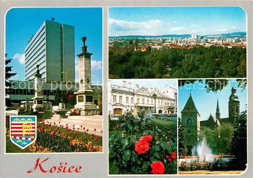 AK / Ansichtskarte Kosice_Kassa_Kaschau_Slovakia Interhotel Slovan Stadtpanorama Galerie Kirche 