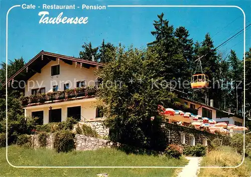 AK / Ansichtskarte Ruhpolding Cafe Restaurant Pension Taubensee Seilbahn Ruhpolding