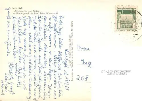 AK / Ansichtskarte Insel_Sylt Fliegeraufnahme Insel_Sylt