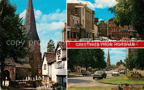 AK / Ansichtskarte Horsham_West_Sussex Kirche Ortspartien Horsham_West_Sussex