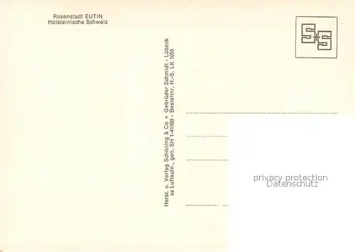 AK / Ansichtskarte Eutin Fliegeraufnahme Holsteinische Schweiz Eutin