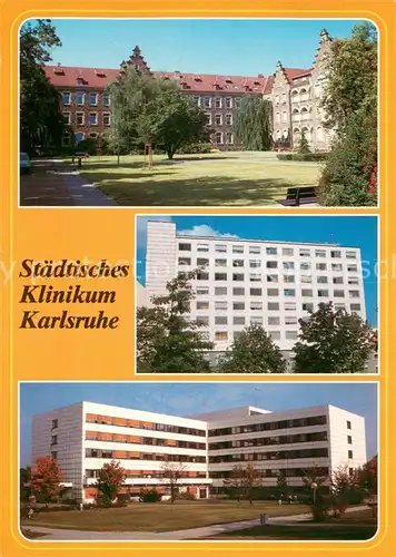 AK / Ansichtskarte Karlsruhe_Baden Staedtisches Klinikum Karlsruhe_Baden