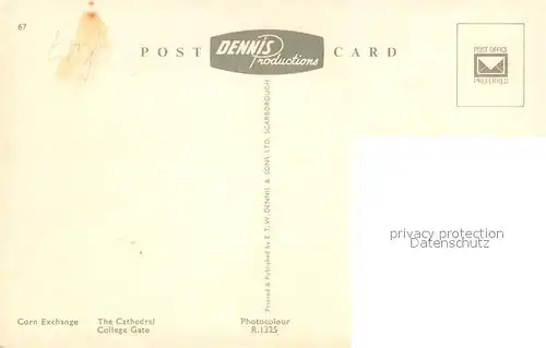 AK / Ansichtskarte Rochester_UK Corn Exchange The Cathedral College Gate Rochester_UK