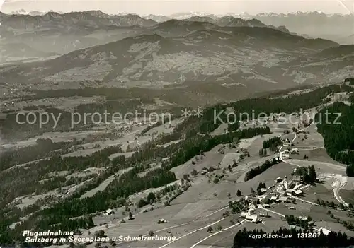 AK / Ansichtskarte Sulzberg_Vorarlberg Fliegeraufnahme mit Scesaplana und Schweizerberge Sulzberg Vorarlberg