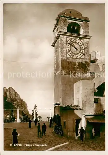 AK / Ansichtskarte Capri Piazza e Campanile Capri