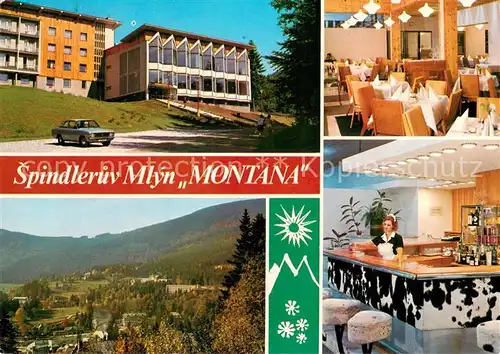 AK / Ansichtskarte Spindleruv_Mlyn_Spindlermuehle Interhotel Montana Jidelna Celkovy pohled Bar Spindleruv_Mlyn