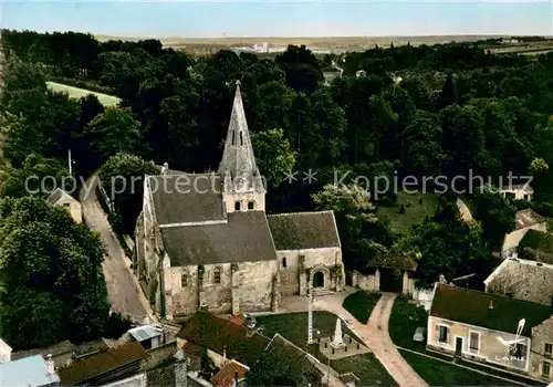 AK / Ansichtskarte Gaillon Notre Dame de lAssomption Portail Baptistere Nef Clocher Choeur et Chapelles Laterales Vue aerienne Gaillon