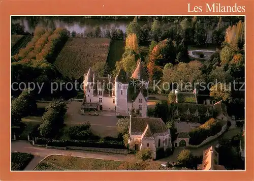 AK / Ansichtskarte Les_Milandes Le Chateau des Milandes Vue aerienne Les_Milandes