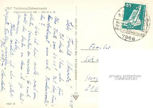 AK / Ansichtskarte Todtmoos Fliegeraufnahme Todtmoos