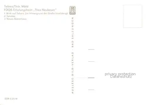 AK / Ansichtskarte Tabarz FDGB Erholungsheim Theo Neubauer Teilansichten Tabarz