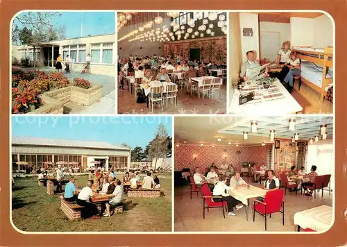 AK / Ansichtskarte Zingst_Ostseebad Lager der Freundschaft Lagerleitungsgebaeude Speiseraum Unterkunft Grillplatz Klubraum Zingst_Ostseebad