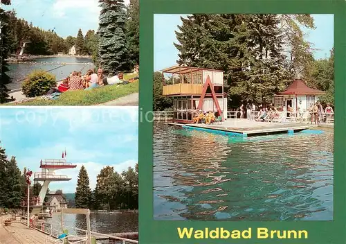 AK / Ansichtskarte Auerbach_Vogtland Waldbad Brunn Sprungturm Plattform Auerbach_Vogtland