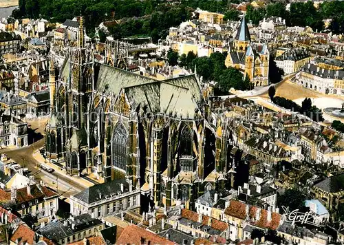 AK / Ansichtskarte Metz_Moselle Vue aerienne Abside de la Cathedrale et le Temple Metz_Moselle