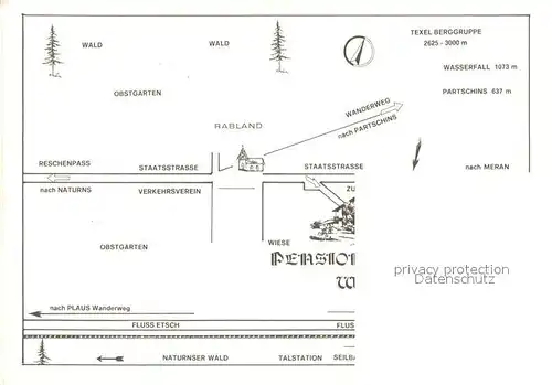 AK / Ansichtskarte Rabland Pensione Weiss Gastraum Pool Kirche Rabland