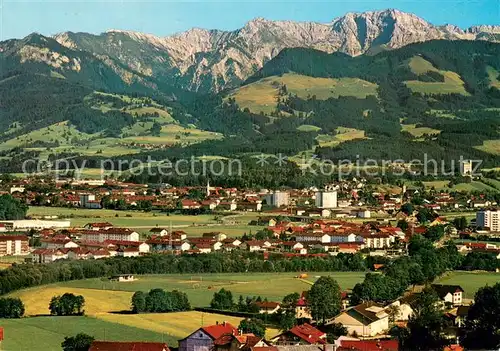 AK / Ansichtskarte Sonthofen_Oberallgaeu mit Blick auf Daumengruppe Allgaeuer Alpen Fliegeraufnahme Sonthofen Oberallgaeu