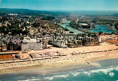 AK / Ansichtskarte Trouville Deauville Vue generale aerienne de la Plage Trouville Deauville