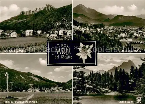 AK / Ansichtskarte Muehl_Reutte_Tirol mit Saeuling Thaneller Duerrenberger Alpe Urisee 