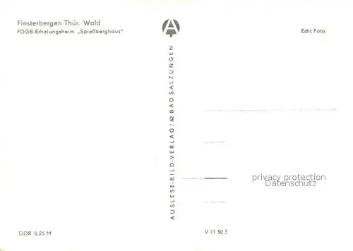 AK / Ansichtskarte Finsterbergen FDGB Erholungsheim Spiessberghaus Finsterbergen