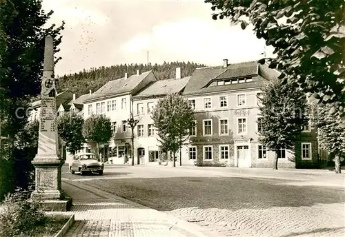 AK / Ansichtskarte Bad_Gottleuba Berggiesshuebel Meilenstein Innenstadt Gasthof Bad