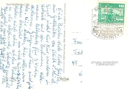 AK / Ansichtskarte Bad_Gottleuba Berggiesshuebel Meilenstein Innenstadt Gasthof Bad