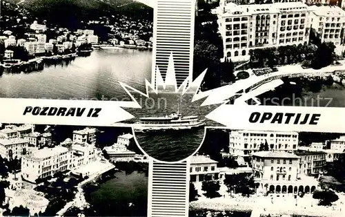 AK / Ansichtskarte Opatija_Abbazia Fliegeraufnahmen Teilansichten 