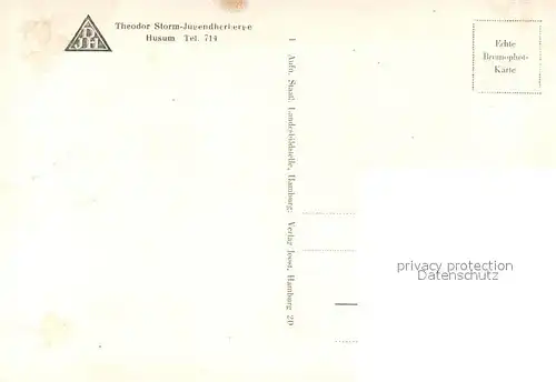 AK / Ansichtskarte Husum_Nordfriesland Theodor Storm Jugendherberge Husum_Nordfriesland