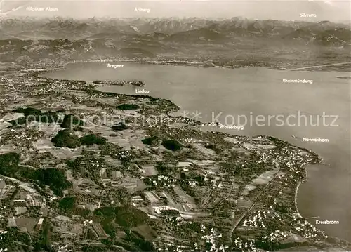 AK / Ansichtskarte Nonnenhorn Bodensee Alpenkette Fliegeraufnahme Nonnenhorn
