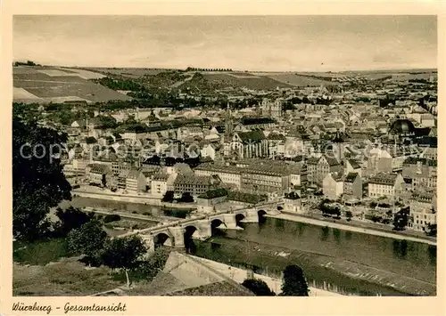 AK / Ansichtskarte Wuerzburg Panorama Wuerzburg