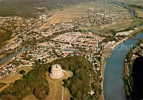 AK / Ansichtskarte Kehlheim_Regensburg Befreiungshalle Donau Fliegeraufnahme Kehlheim Regensburg