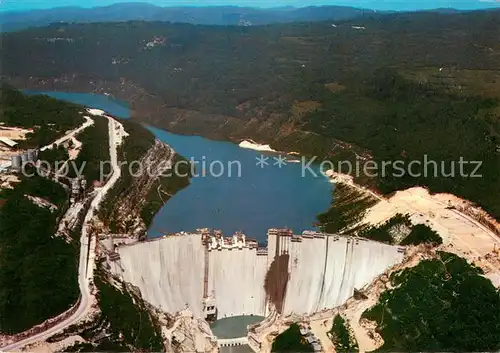 AK / Ansichtskarte Vouglans_Lac_de Le barrage sur la riviere d Ain vue aerienne 