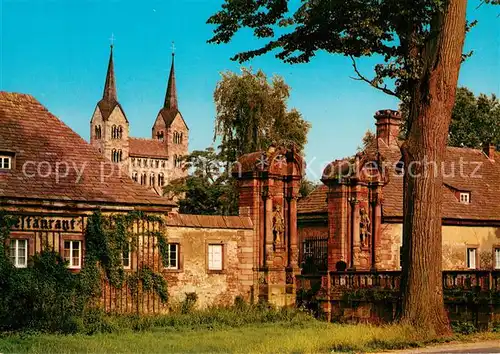 AK / Ansichtskarte Hoexter_Weser Schloss Corvey mitt Abteikirche Hoexter Weser