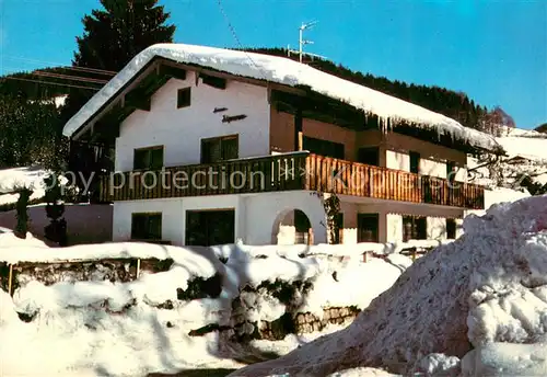 AK / Ansichtskarte Oberau_Berchtesgaden Gaestehaus Pension Haus Alpenrose im Winter Oberau Berchtesgaden