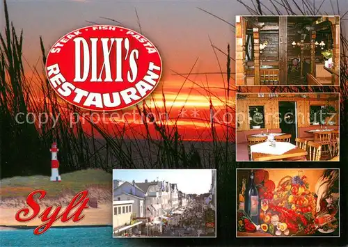 AK / Ansichtskarte Westerland_Sylt Dixi s Restaurant Abendstimmung in den Duenen Westerland_Sylt