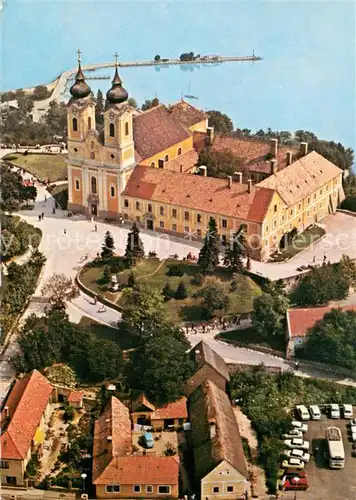 AK / Ansichtskarte Tihany Abteikirche Fliegeraufnahme Tihany