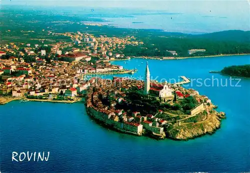 AK / Ansichtskarte Rovinj_Rovigno_Istrien Halbinsel Fliegeraufnahme 