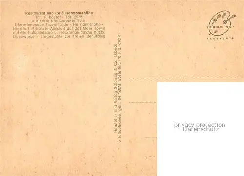 AK / Ansichtskarte Niendorf_Timmendorfer_Strand Restaurant Cafe Hermannshoehe Fliegeraufnahme Niendorf_Timmendorfer