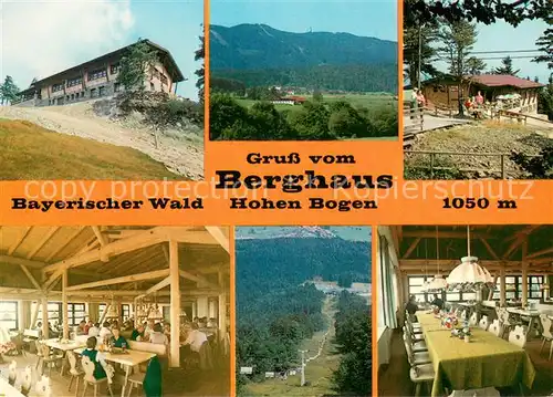 AK / Ansichtskarte Neukirchen_Heilig_Blut Berghaus Hohen Bogen Restaurant Landschaftspanorama Neukirchen_Heilig_Blut