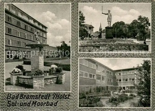 AK / Ansichtskarte Bad_Bramstedt Sol und Moorbad Brunnen Kurhaus Markt mit Roland Stiller Winkel Bad_Bramstedt