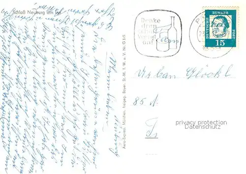 AK / Ansichtskarte Neuburg_Inn Schloss Neuburg Neuburg Inn