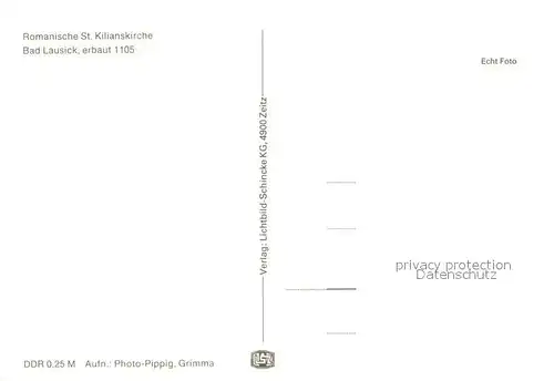 AK / Ansichtskarte Bad_Lausick Romanische St Kilianskirche Bad_Lausick
