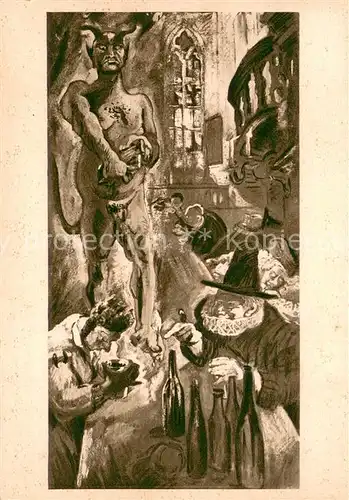 AK / Ansichtskarte Bremen Bremer Ratskeller Hauff Keller Hauffs Phantasien Fresko von Max Slevogt Bremen