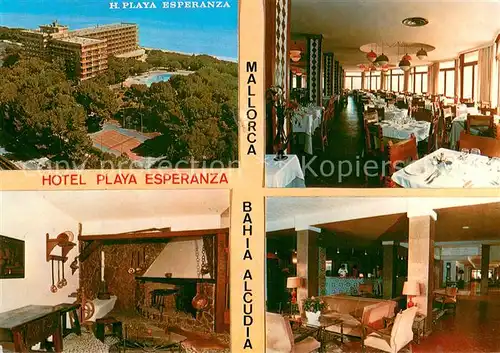 AK / Ansichtskarte Puerto_de_Alcudia Hotel Playa Esperanza Restaurante vista aerea Puerto_de_Alcudia