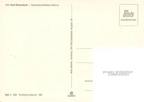 AK / Ansichtskarte Bad_Ditzenbach Appartementhaus Interra Bad_Ditzenbach