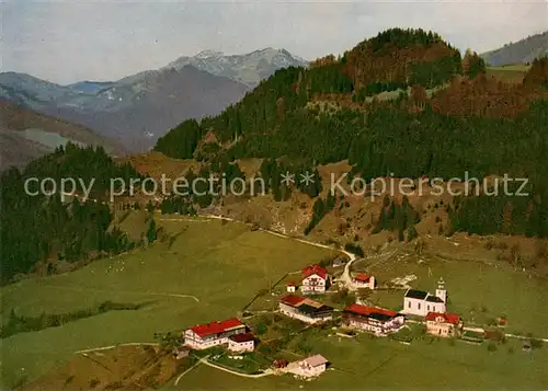 AK / Ansichtskarte Oberaudorf Berggasthaus Wall mit Wendelstein Mangfallgebirge Fliegeraufnahme Oberaudorf